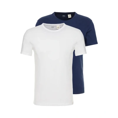 Obrázek Levi&#039;s SLIM Crewneck 2 PACK Jednoduché tričko, Muži, Velikost: XS, Blues/white