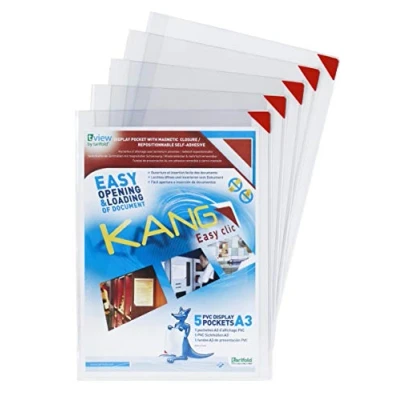 Obrázek tarifold 194470 tview Magnet Tasche KANG Easy clic, DIN A3, rot