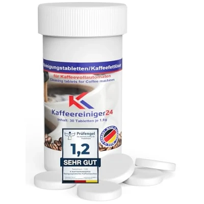 Obrázek 30 čisticích tablet 1,6 g kompatibilní s kávovarem Sage, Seaco, Philips, WMF kávovarem, sítkem, na espresso čisticí tableta pákovými stroji