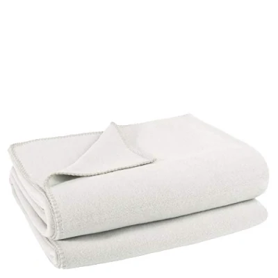 Obrázek zoeppritz since 1828&#039; Měkká flaušová deka z polárního fleecu s háčkovaným stehem, deka, polyester, viskóza, 010 offwhite, 220 x 240 cm