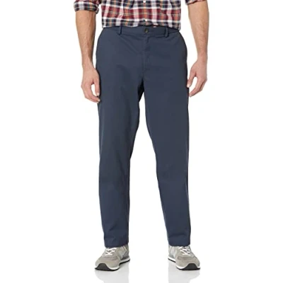 Obrázek Amazon Essentials Herren Knitterarme Flatfront Chinohose, Gerade Geschnitten, Marineblau, 32W / 30L