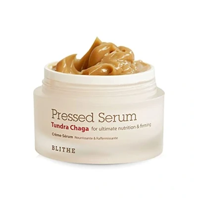 Obrázek BLITHE Pressed Serum Tundra Chaga Pilz pokročilý krém na zpevnění pokožky pro obličej, pružnost, liftingová formule s adenosinem (50 ml)