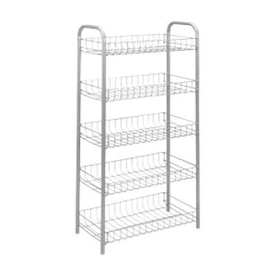 Obrázek Metaltex 343015039 Monaco univerzální regál, 5 řádků, 41 x 23 86 cm, stříbrná