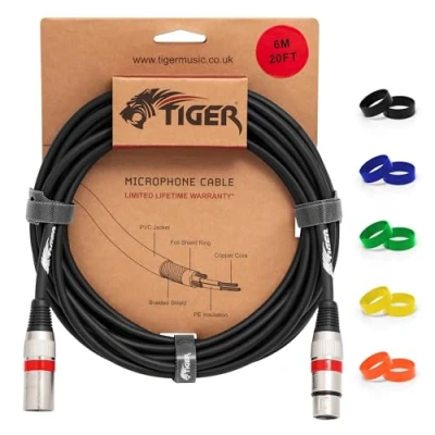 Obrázek TIGER MIC4 06 Silver série kabel s připojením XLR, 6 m
