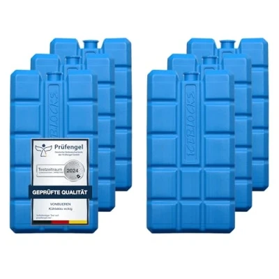 Obrázek VonBueren 2 24 chladicích akumulátorů pro chladicí tašky 12 h dlouhé chlazení cca 200 g na jednu baterii 8,1 x 15,2 2,2 cm také box (6)
