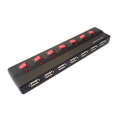 Obrázek Premium Cord USB 2. 0 Hub7 port se síťovým zdrojem a spínačem