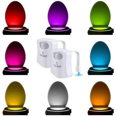 Obrázek 2 Stück Das Original WC Licht. LED Coole Gadgets für Männer Geschenke Mama Papa Herren Lustige Geschenkideen Weihnachten Frauen Ehemann Geburtstag Scherzartikel Männergeschenke Geschenk Mann