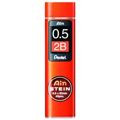 Obrázek Pentel Ain STEIN C275 jemné tuhy, 40 náplní v plechovce, 0,5 mm, stupeň tvrdosti 2B (1 dóza)