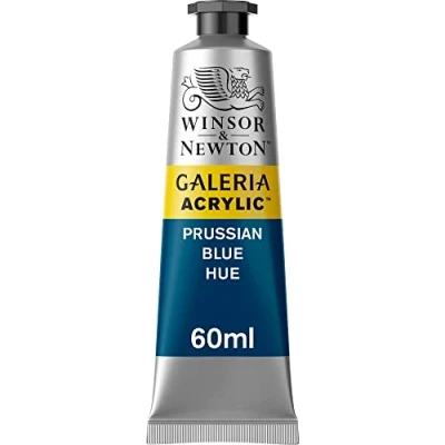 Obrázek Winsor &amp; Newton Akrylová barva Galeria 2120541, vysoká pigmentace, stálý na světle, máslová konzistence, tuba 60 ml pruská modrá