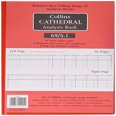 Obrázek Collins 69/5.1 Cathedral domácí kniha 69 (5 finančních sloupků, 96 stran, DIN A5)