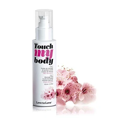 Obrázek LOVE TO Touch My Body, masážní olej a lubrikační gel, třešňový květ, 100 ml