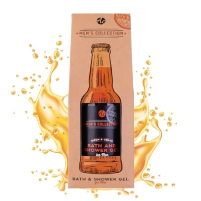 Obrázek Accentra sprchový gel pro muže v designu pivní láhve Men&#039;s Collection &quot;BEER FOR HIM&quot; s veselým vzhledem vč. dárkové krabičky, 360ml kořeněný