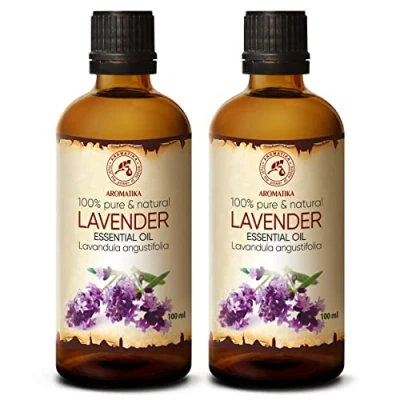 Obrázek levandulový olej 2 x 100 ml Bulharsko čistý a přírodní éterický pro dobrý spánek krása aromaterapie uvolnění vůně vonná lampa