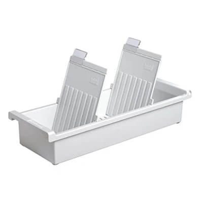 Obrázek HAN Kartotéka DIN A6 na výšku, inovativní, moderní design 1. 300 karet, včetně 2 opěrných desek s viditelnými jezdci, 956 0 1 11, světle šedá
