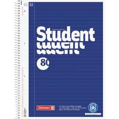 Obrázek Brunnen 106783101 poznámkový blok / školní linkovaný A4 student (80 listů, recyklace, modrý anděl)