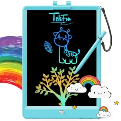 Obrázek TEKFUN 8,5&quot; tabule na psaní děti, hračka od 3 4 5 6 7 let, mladé dívky, dárky pro dívky a chlapce, zpět do školy, sezóna dárek, dárek k narozeninám, dětská (modrá)