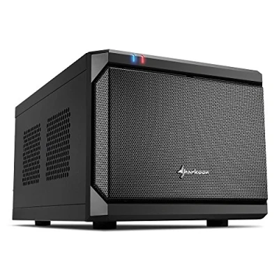 Obrázek Sharkoon QB One PC skříň (Mini ITX, 2X 2,5/3,5 interní, USB 3.0/2.0), černá