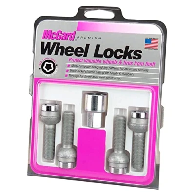 Obrázek 28023SU šrouby na pojistky kol SU (standard) M12 x 1,50, kulové sedadlo R12, délka dříku 39,9 mm, celková šroubu 63,0 SW17, průměr klíče 25,8 mm