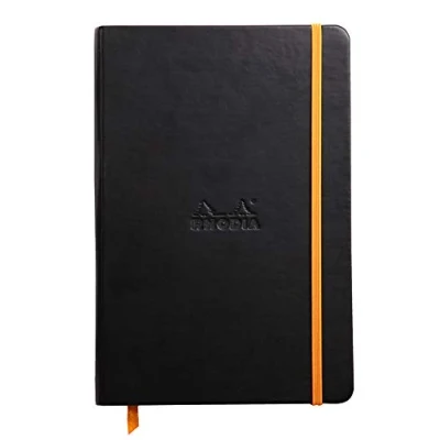 Obrázek Rhodia 118742C Rhodiarama Book (DIN A5, 14,8 x 21 cm zápisník s gumovým páskem, linkovaný, 96 listů) 1 kus černý