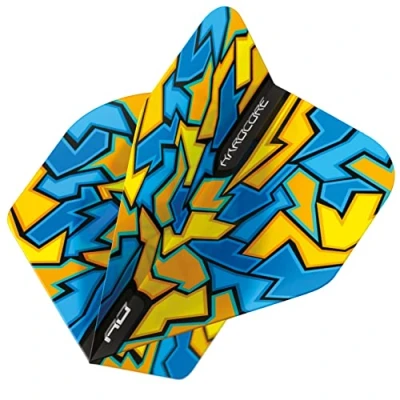 Obrázek RED DRAGON Hardcore Radical Blue Crackle Dart Flights 4 sady v balení (12 šipkových letek totálně)