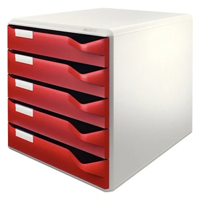 Obrázek Leitz 52800028 zásuvek sada Post sada, 5 zásuvek, světle šedá/bordó