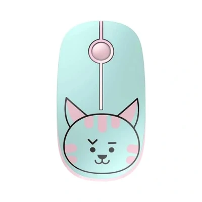 Obrázek TELLUR Kabellose Maus mit Nano USB 2,4GHz Empfänger, Lautlosem Klicken, 1600 DPI, 3 Tasten, Plug &amp; Play Wireless Mouse, Schlankes und Leichtes Design zum Tragen (Katze)