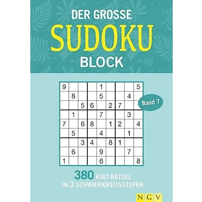 Obrázek Der große Sudoku Block Band 7: 380 Kult Rätsel in 3 Schwierigkeitsstufen