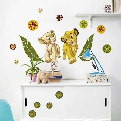 Obrázek Disney tetování na zeď SIMBA A NALA 50 x 70 cm nálepka zeď, dětský pokoj, lví král, Lion King, pokoj