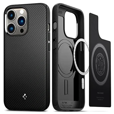 Obrázek Spigen Pouzdro Mag Armor MagFit kompatibilní s iPhone 13 Pro MagSafe magnetické matné černé