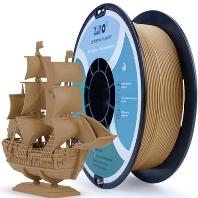 Obrázek ZIRO Matte PLA filament 1,75 mm, 1 kg pro 3D tiskárny, High Toughness PLA, rozměrová přesnost +/ 0,03 dřevo