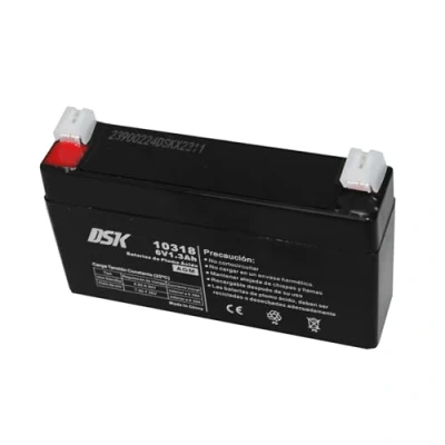 Obrázek DSK 6V 1,3Ah Blei Säure Akku, ideal für Alarmanlagen, USV, Kommunikationssysteme, Sicherheitssysteme und elektrisches Kinderspielzeug. Wiederaufladbarer Schwarz, 10318