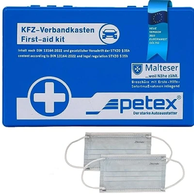 Obrázek PETEX 43920005 lékárnička obsah podle DIN 13164:2022, modrá