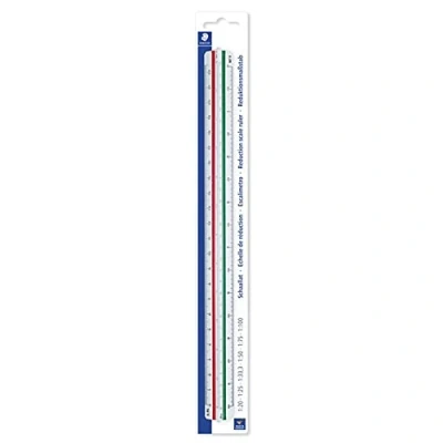 Obrázek Staedtler 561 98 2BK blistr s 1 pravítkem pro redukci, verze 2 (1: 20, 1: 25, 33,3, 50, 75, 100)