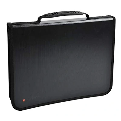 Obrázek Exacompta 55634E konferenční desky Exafolder se zipem a uchem / černý organizér s vyměnitelným blokem pořadač (36 cm x 27 cm) 1 kus
