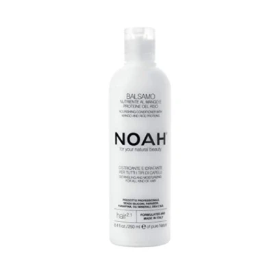 Obrázek Noah Natural Nourishing Hair 2. 1 kondicionér s mango a rýžovými proteiny, rozplétavý hydratační, veganský, bez pokusů na zvířatech, parabenů silikonu, rostlinná receptura pro všechny