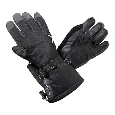 Obrázek Black Crevice Lyžařské rukavice pro dospělé, černé/šedé, M