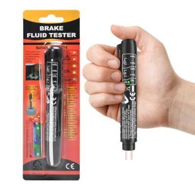 Obrázek JTENG Tester brzdové kapaliny zkoušečka DOT 3/4/5 s 5 LED pro auto, Brake Fluid Tester, DOT3, DOT4, DOT5