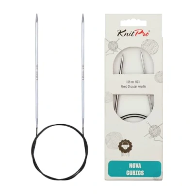 Obrázek KnitPro K12174 kruhová pletací jehla, mosaz, stříbrná, 3,25 mm
