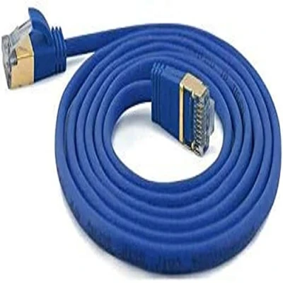 Obrázek wantecWire Extra tenký propojovací kabel CAT.7 kabel, CAT.6 konektor SSTP stíněný, délka 0,5 m, modrý