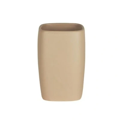 Obrázek Spirella Pohárek na zubní kartáček Držák Retro 7x11 cm béžový matný