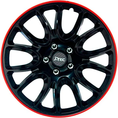 Obrázek Kryty kol Hero GTR od J Tec, 33,02 cm (13&quot;), černá/červená