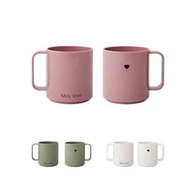 Obrázek Design Letters MINI Tritan sklenice na pití pro miminka a děti fialová bez BPA/EA/BPS Multi/pohárek učení s uchem Drop safe Příslušenství je k dostání samostatně 175 ml vhodné do myčky