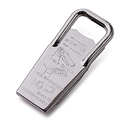 Obrázek Westmark otvírák a uzavírání lahví, kapslí, šroubů, 3 v 1, ocel/guma, 8,6 x 3,7 1,5 cm, Hermetus, stříbrná/červená, 61832270