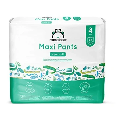 Obrázek Amazon Značka: Mama Bear Plenky do kalhotek vel. 4 (8 15 kg), bílé, 88 kusů (2 balení po 44)