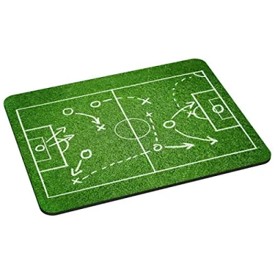 Obrázek PEDEA Herní a kancelářská podložka pod myš 220 x 180 mm se sešitými okraji protiskluzovou spodní stranou, fotbal