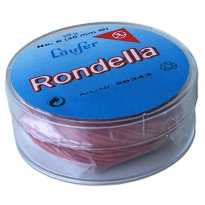 Obrázek Läufer 50345 Rondella gumové kroužky č. 6, průměr 40 mm, krabička 50 g, červená, obzvlášť dlouhá životnost