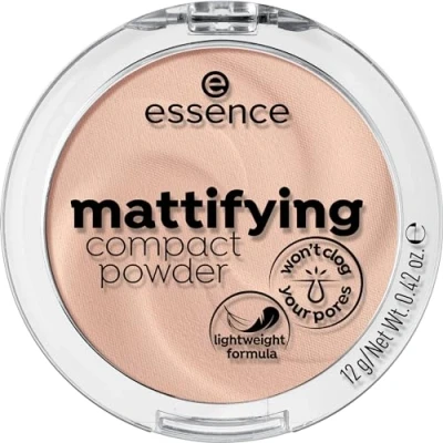 Obrázek essence cosmetics mattifying compact powder, pudr, č. 11 pastel béžová, tělová, pro smíšenou pleť, suchou pokožku, problematickou matná, veganská, bez nanočástic (12 g)