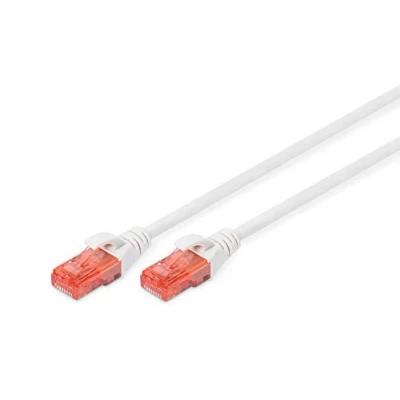 Obrázek DIGITUS LAN Kabel Cat 6 0,5m RJ45 Netzwerkkabel UTP Ungeschirmt Kompatibel zu 6A &amp; 5e Weiß