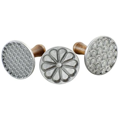 Obrázek Nordic Ware Keks Stempel mit Holzgriff &quot;Impressionen&quot;, 3 verschiedenen Motivy