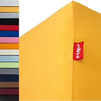 Obrázek r up Nejlepší napínací prostěradlo 140 x 200 160 220 až 35 cm výška mnoho barev 95 % bavlna / 5 elastan 230 g/m² Oeko TEX bez stresu i při šířce (žlutá)